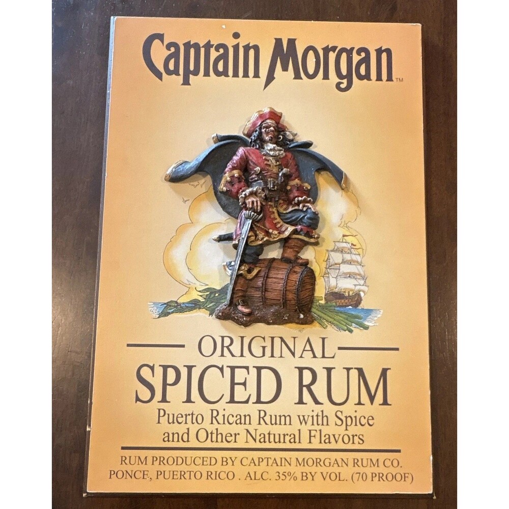 Captain Morgan Original Spiced Rum 3D Raised Pirate Wall Advertising Sign